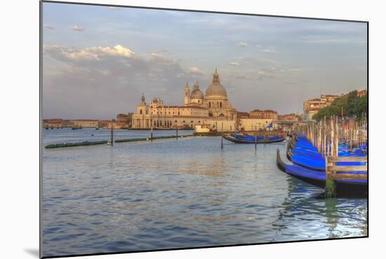 Gondola Lineup in Front of Church of San Giorgio Maggiore. Venice. Italy-Tom Norring-Mounted Photographic Print