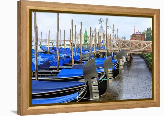 Gondola Lineup. Venice. Italy-Tom Norring-Framed Premier Image Canvas