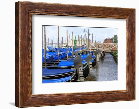 Gondola Lineup. Venice. Italy-Tom Norring-Framed Photographic Print