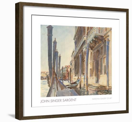 Gondola Moorings on the Grand Canal, 1904/07-John Singer Sargent-Framed Art Print