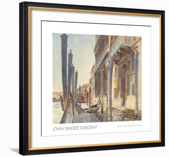 Gondola Moorings on the Grand Canal, 1904/07-John Singer Sargent-Framed Art Print