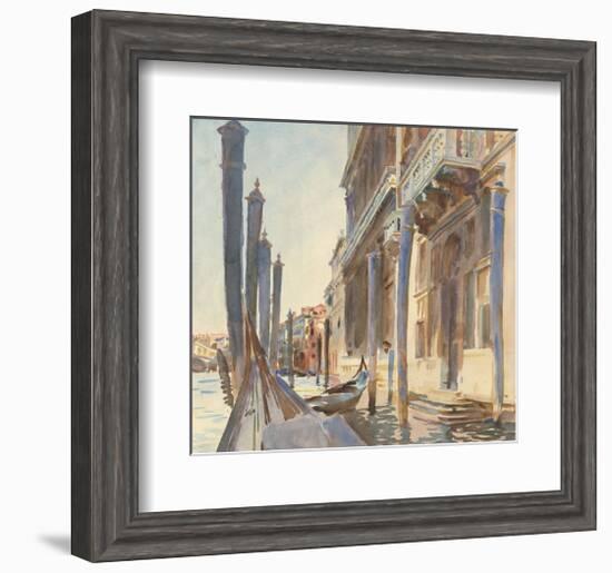 Gondola Moorings on the Grand Canal, 1904/07-John Singer Sargent-Framed Art Print