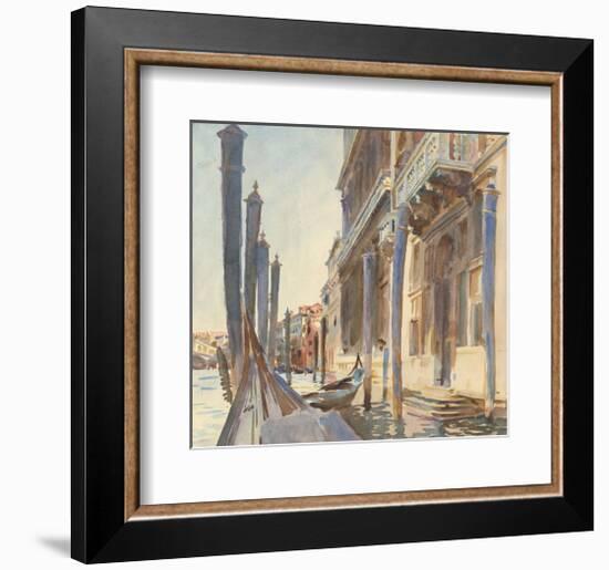 Gondola Moorings on the Grand Canal, 1904/07-John Singer Sargent-Framed Art Print