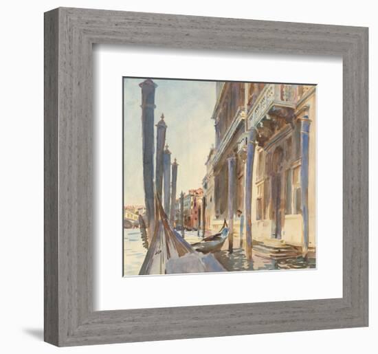 Gondola Moorings on the Grand Canal, 1904/07-John Singer Sargent-Framed Art Print