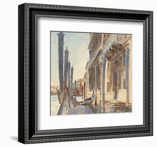 Gondola Moorings on the Grand Canal, 1904/07-John Singer Sargent-Framed Art Print