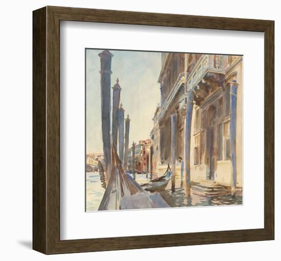 Gondola Moorings on the Grand Canal, 1904/07-John Singer Sargent-Framed Art Print