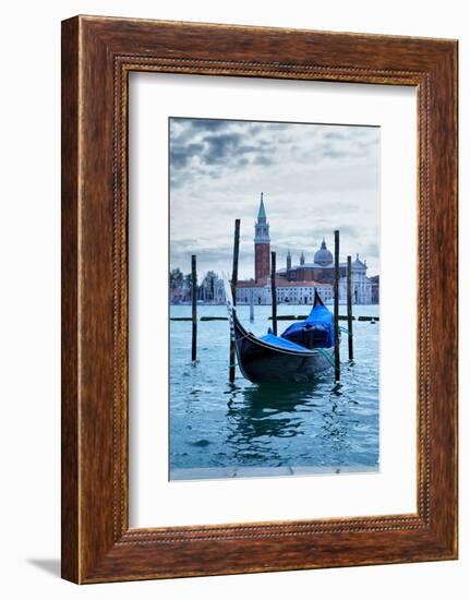 Gondola near Saint Mark Square at Morning - Venice, Italy-Zoom-zoom-Framed Photographic Print