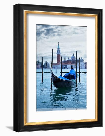 Gondola near Saint Mark Square at Morning - Venice, Italy-Zoom-zoom-Framed Photographic Print