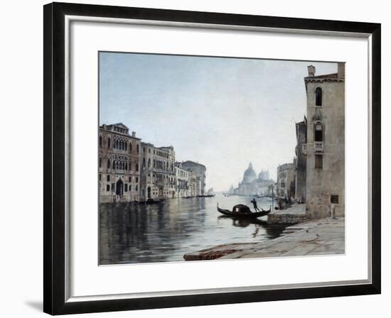 Gondola on the Grand Canal, 1892-Emmanuel Lansyer-Framed Giclee Print