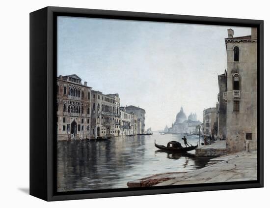 Gondola on the Grand Canal, 1892-Emmanuel Lansyer-Framed Premier Image Canvas