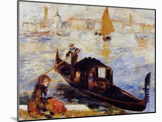 Gondola on the Grand Canal in Venice-Pierre-Auguste Renoir-Mounted Giclee Print