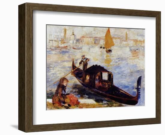 Gondola on the Grand Canal in Venice-Pierre-Auguste Renoir-Framed Giclee Print