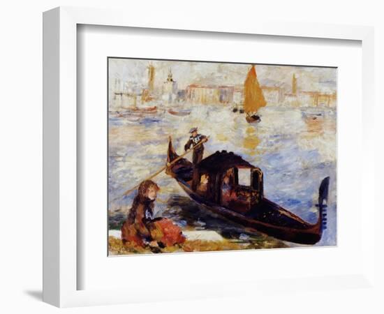 Gondola on the Grand Canal in Venice-Pierre-Auguste Renoir-Framed Giclee Print