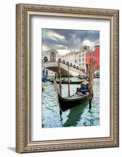 Gondola Rialto Bridge #1-Alan Blaustein-Framed Photographic Print