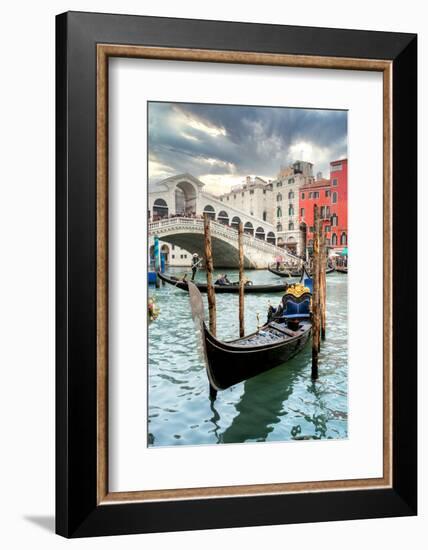 Gondola Rialto Bridge #1-Alan Blaustein-Framed Photographic Print