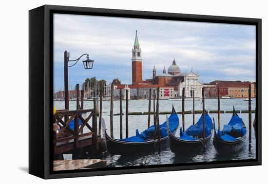 Gondola Station on Grand Canal-George Oze-Framed Premier Image Canvas