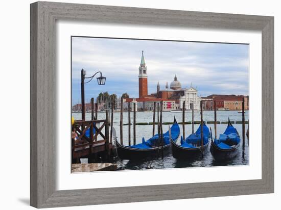 Gondola Station on Grand Canal-George Oze-Framed Photographic Print