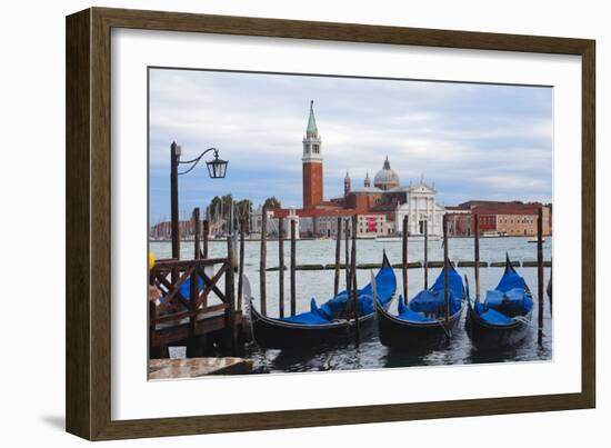 Gondola Station on Grand Canal-George Oze-Framed Photographic Print