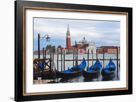 Gondola Station on Grand Canal-George Oze-Framed Photographic Print