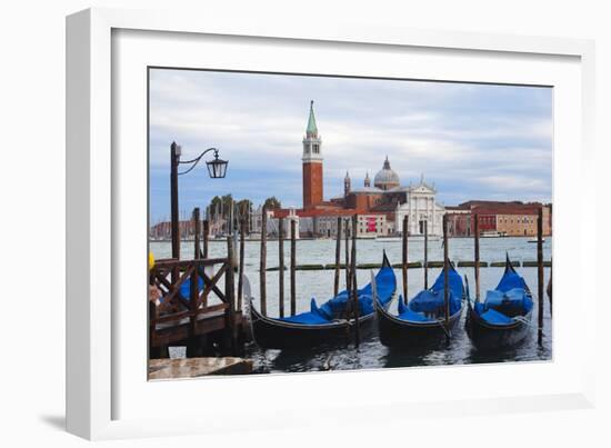 Gondola Station on Grand Canal-George Oze-Framed Photographic Print