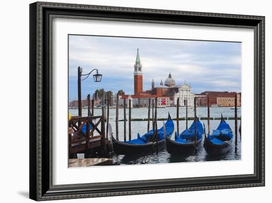 Gondola Station on Grand Canal-George Oze-Framed Photographic Print