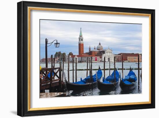 Gondola Station on Grand Canal-George Oze-Framed Photographic Print