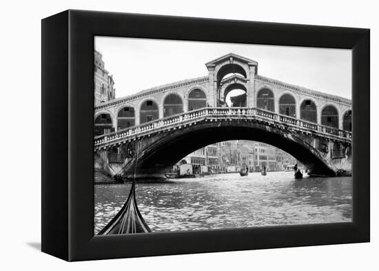 Gondola View of the Rialto Bridge in Venice, Italy, Ca. 1912-null-Framed Premier Image Canvas