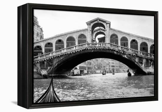 Gondola View of the Rialto Bridge in Venice, Italy, Ca. 1912-null-Framed Premier Image Canvas