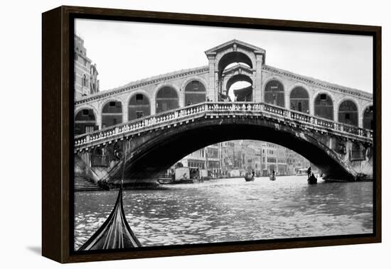 Gondola View of the Rialto Bridge in Venice, Italy, Ca. 1912-null-Framed Premier Image Canvas