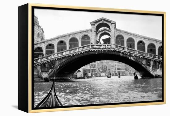 Gondola View of the Rialto Bridge in Venice, Italy, Ca. 1912-null-Framed Premier Image Canvas