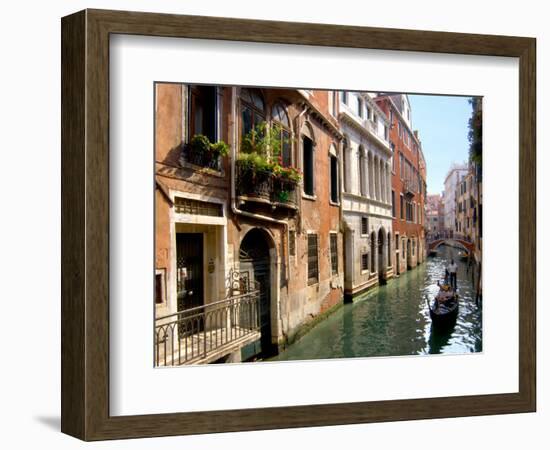 Gondolas along Canal, Venice, Italy-Lisa S. Engelbrecht-Framed Photographic Print