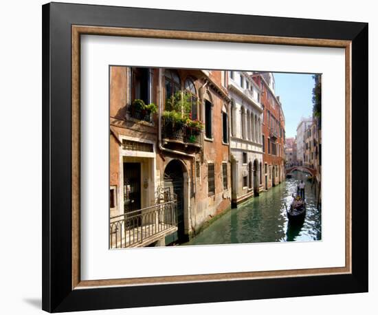 Gondolas along Canal, Venice, Italy-Lisa S. Engelbrecht-Framed Photographic Print