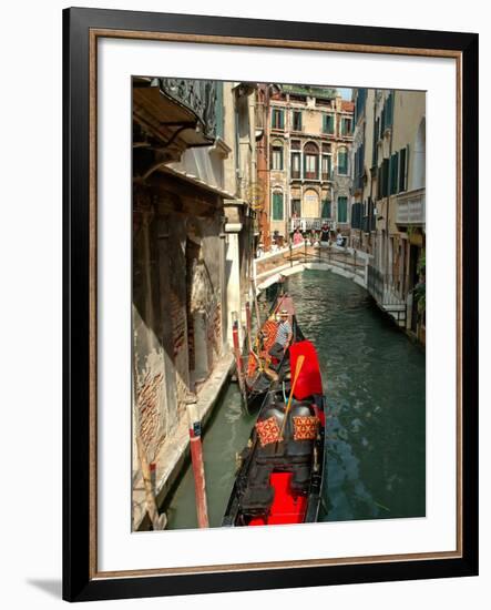 Gondolas along Canal, Venice, Italy-Lisa S. Engelbrecht-Framed Photographic Print