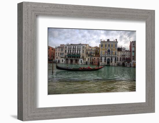 Gondolas Along the Canals of Venice, Italy-Darrell Gulin-Framed Photographic Print