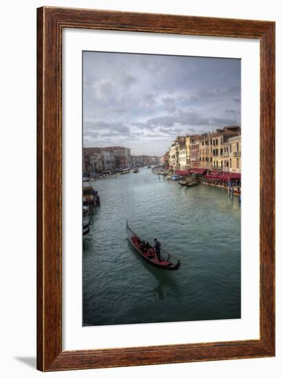 Gondolas Along the Canals of Venice, Italy-Darrell Gulin-Framed Photographic Print