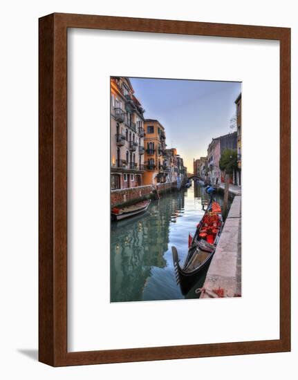 Gondolas Along the Canals of Venice, Italy-Darrell Gulin-Framed Photographic Print