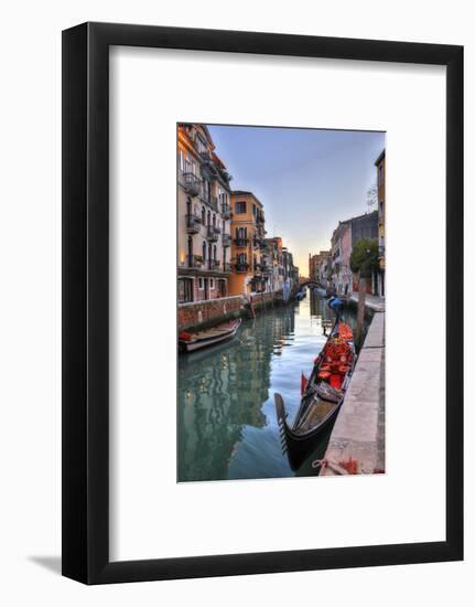 Gondolas Along the Canals of Venice, Italy-Darrell Gulin-Framed Photographic Print
