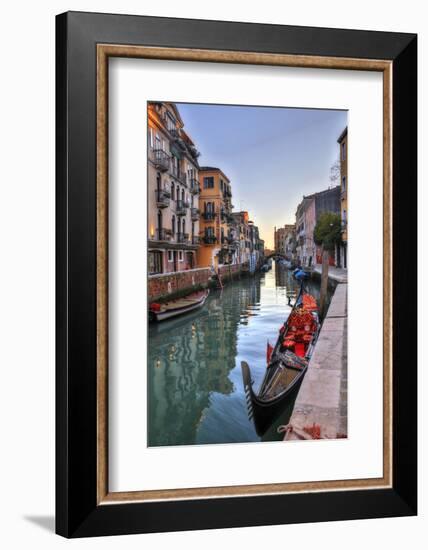 Gondolas Along the Canals of Venice, Italy-Darrell Gulin-Framed Photographic Print