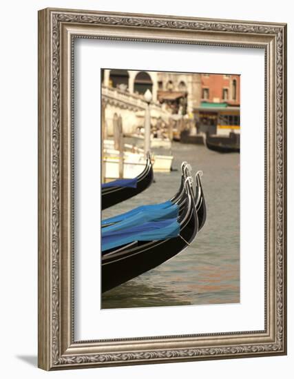 Gondolas Along the Grand Canal of Venice, Italy-David Noyes-Framed Photographic Print