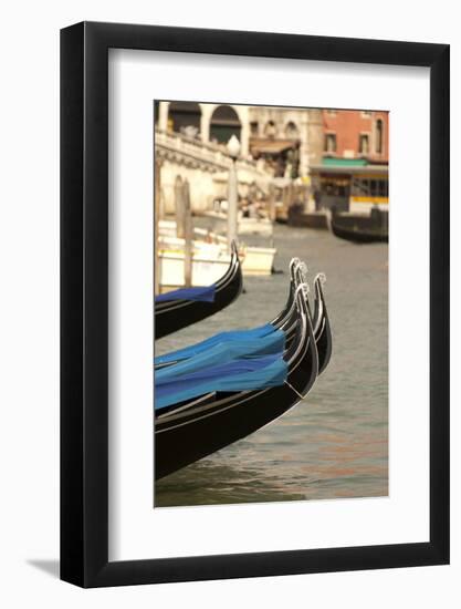 Gondolas Along the Grand Canal of Venice, Italy-David Noyes-Framed Photographic Print