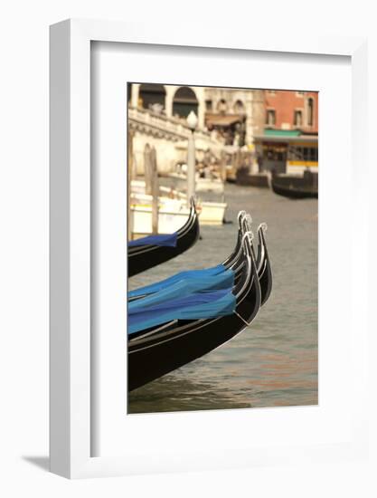 Gondolas Along the Grand Canal of Venice, Italy-David Noyes-Framed Photographic Print