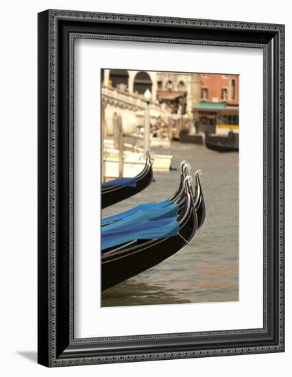 Gondolas Along the Grand Canal of Venice, Italy-David Noyes-Framed Photographic Print