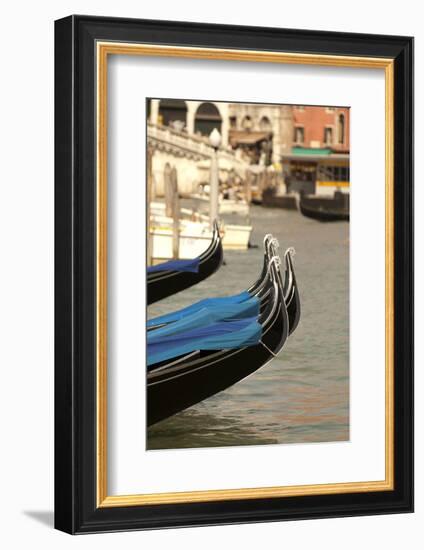 Gondolas Along the Grand Canal of Venice, Italy-David Noyes-Framed Photographic Print