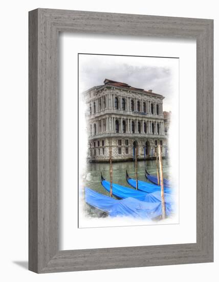 Gondolas Along the Grand Canal-Darrell Gulin-Framed Photographic Print