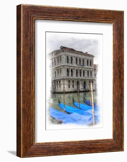 Gondolas Along the Grand Canal-Darrell Gulin-Framed Photographic Print
