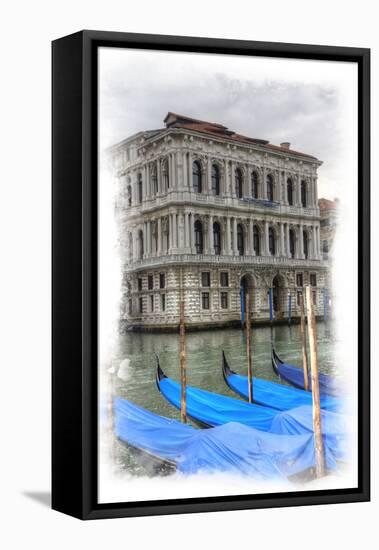 Gondolas Along the Grand Canal-Darrell Gulin-Framed Premier Image Canvas