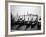 Gondolas and Gondoliers on a Rainy Day in Venice Italy, June 1965-null-Framed Photographic Print