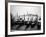 Gondolas and Gondoliers on a Rainy Day in Venice Italy, June 1965-null-Framed Photographic Print