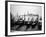 Gondolas and Gondoliers on a Rainy Day in Venice Italy, June 1965-null-Framed Photographic Print