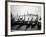 Gondolas and Gondoliers on a Rainy Day in Venice Italy, June 1965-null-Framed Photographic Print